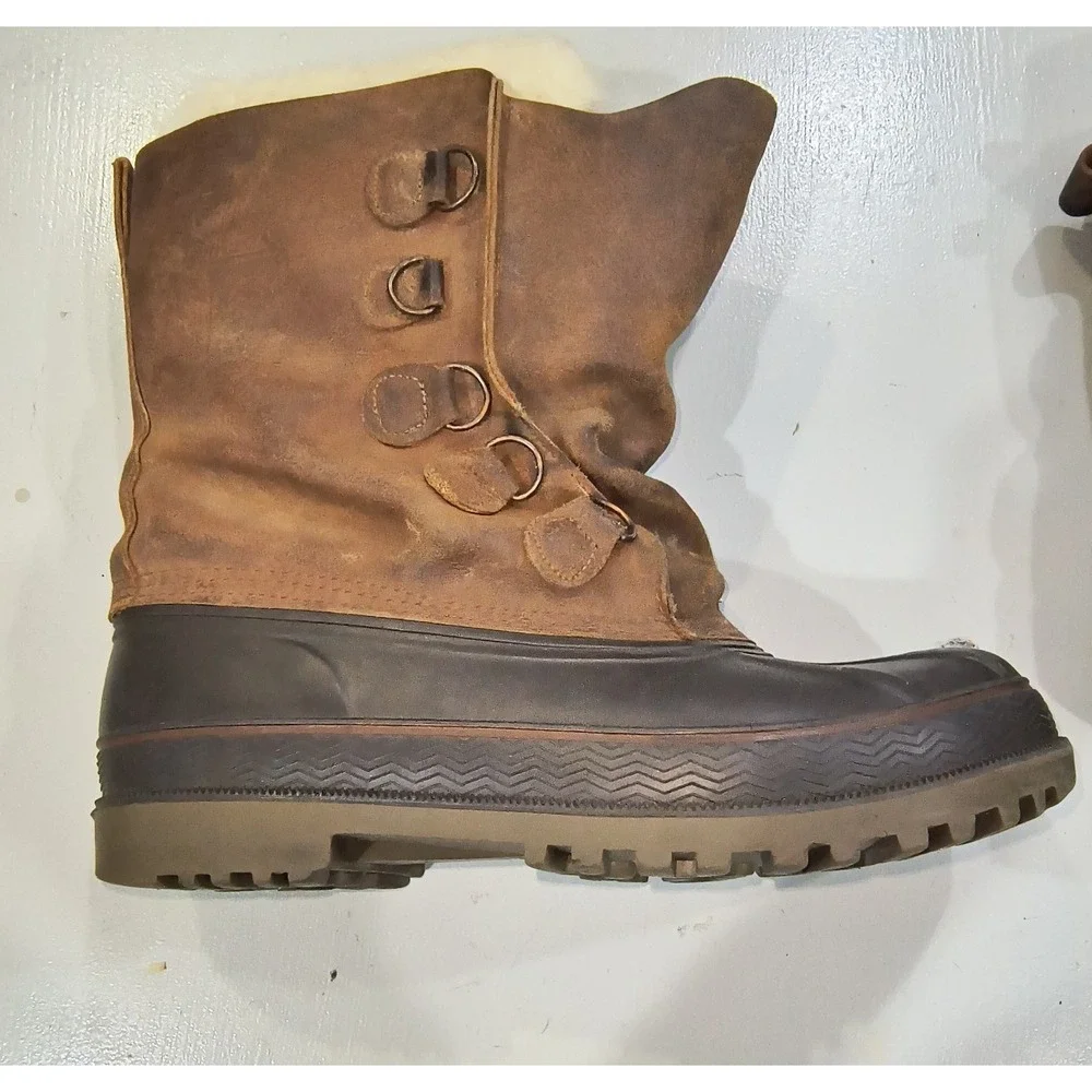 Vintage LaCrosse Iceman 70436 Winter Pac Boots Men's Size 11 Made In USA Leather